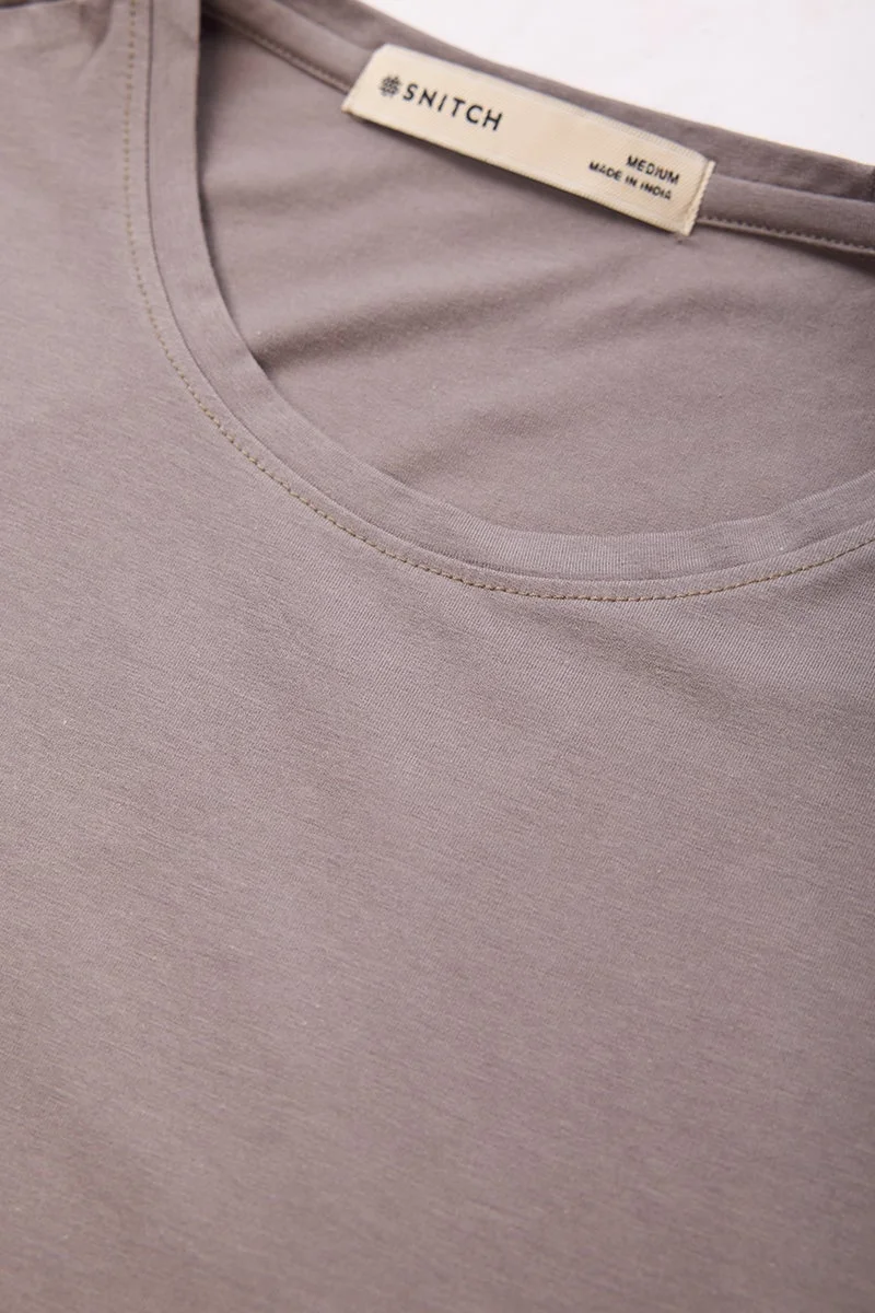 SNITCH Slim Fit Stretch Grey T-Shirt